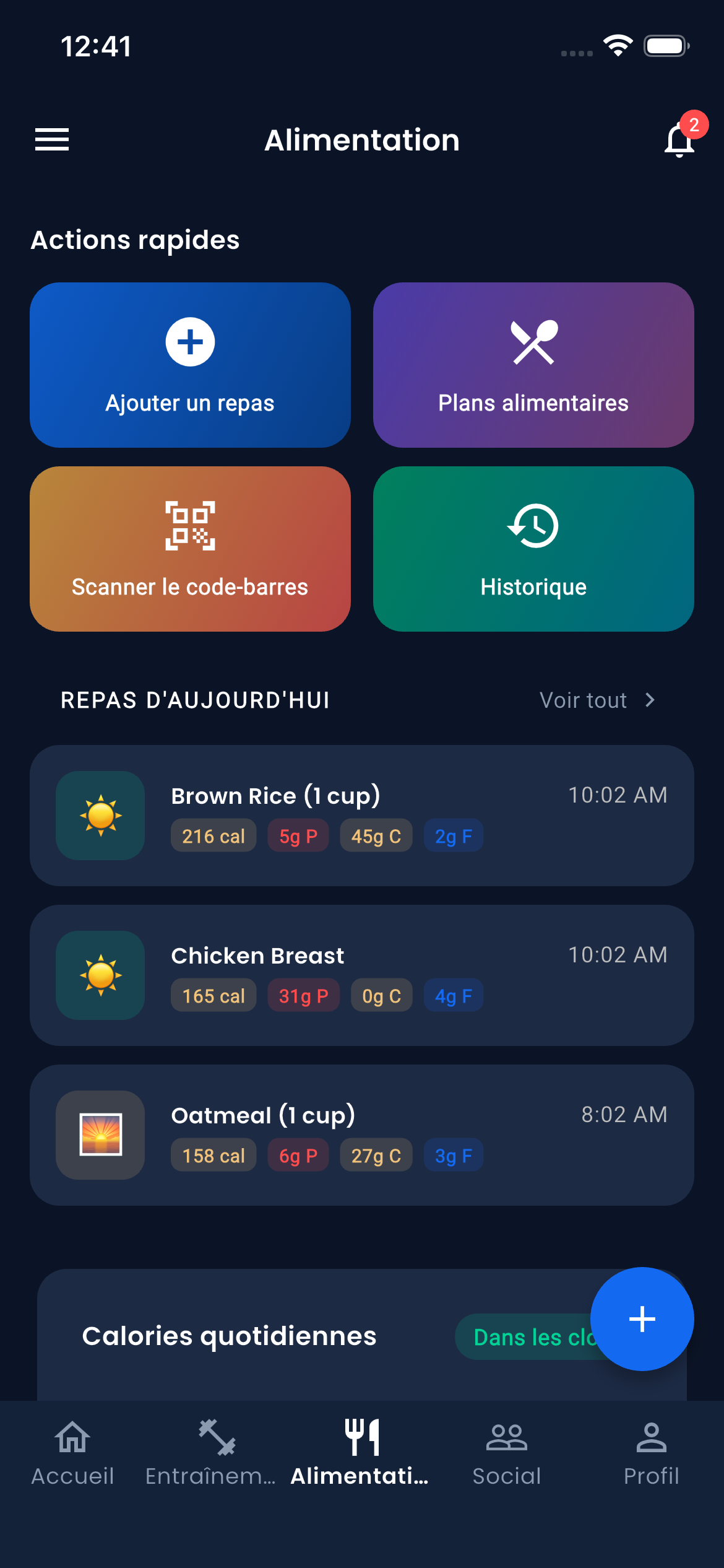 Emrius App Diet Plan