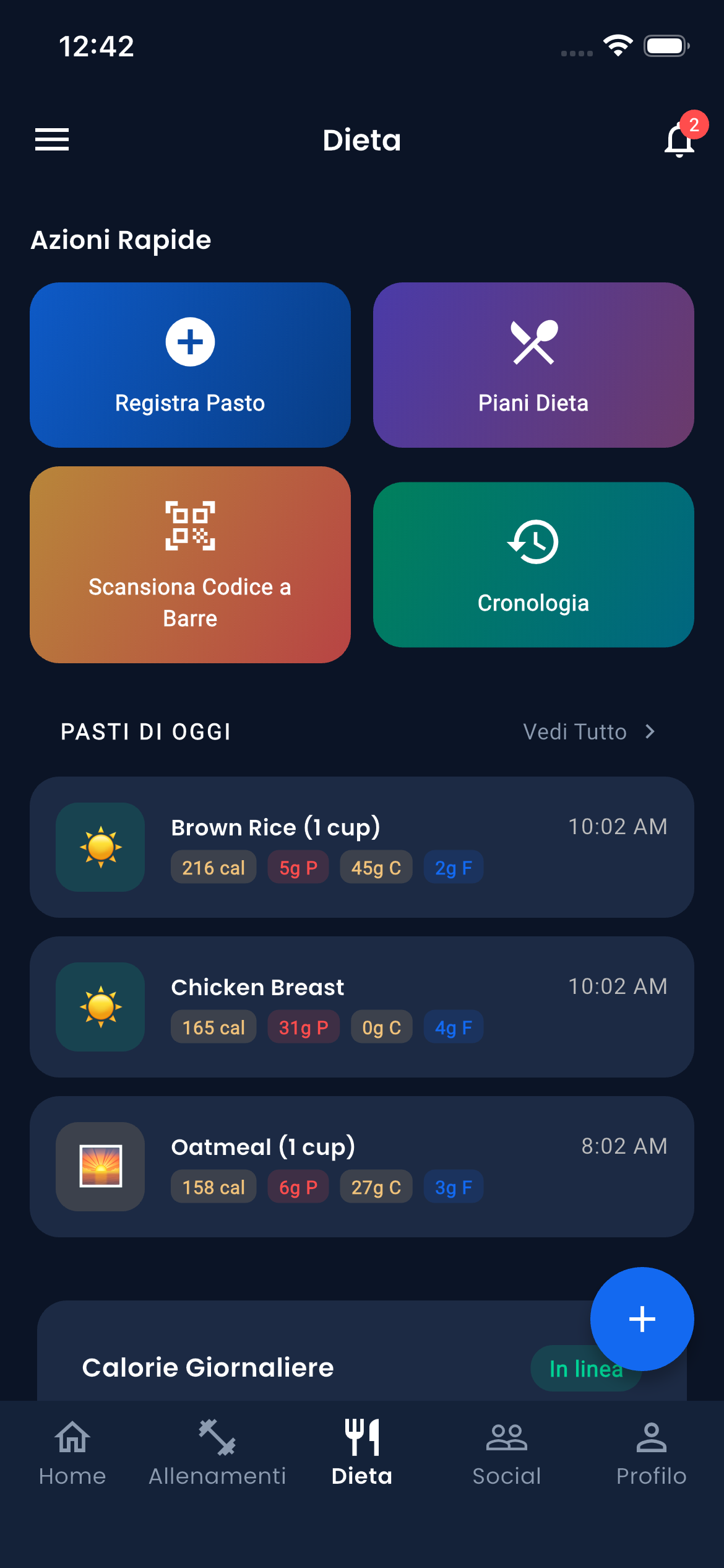 Emrius App Diet Plan