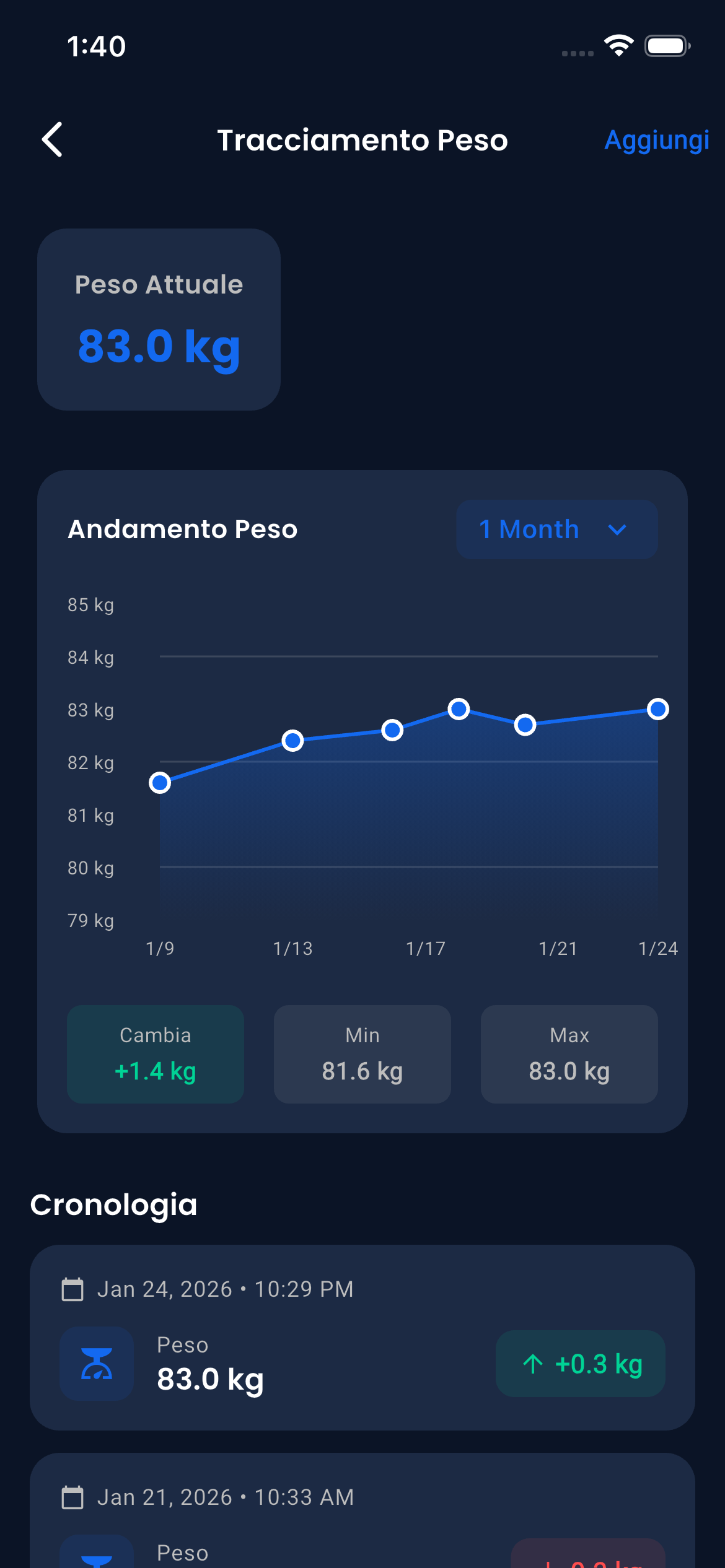 Emrius App Weight Tracker