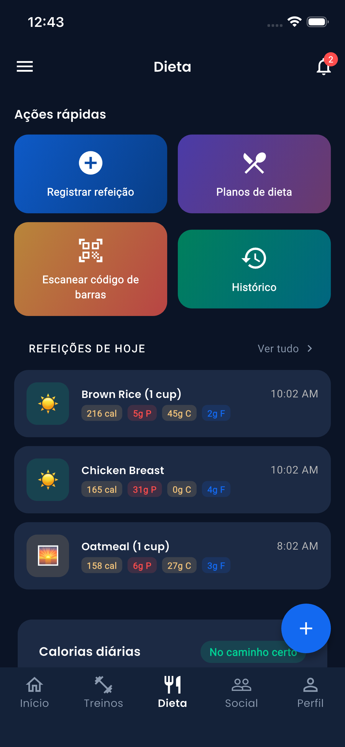 Emrius App Diet Plan
