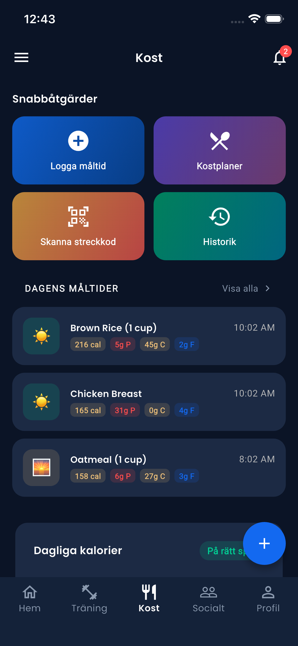 Emrius App Diet Plan