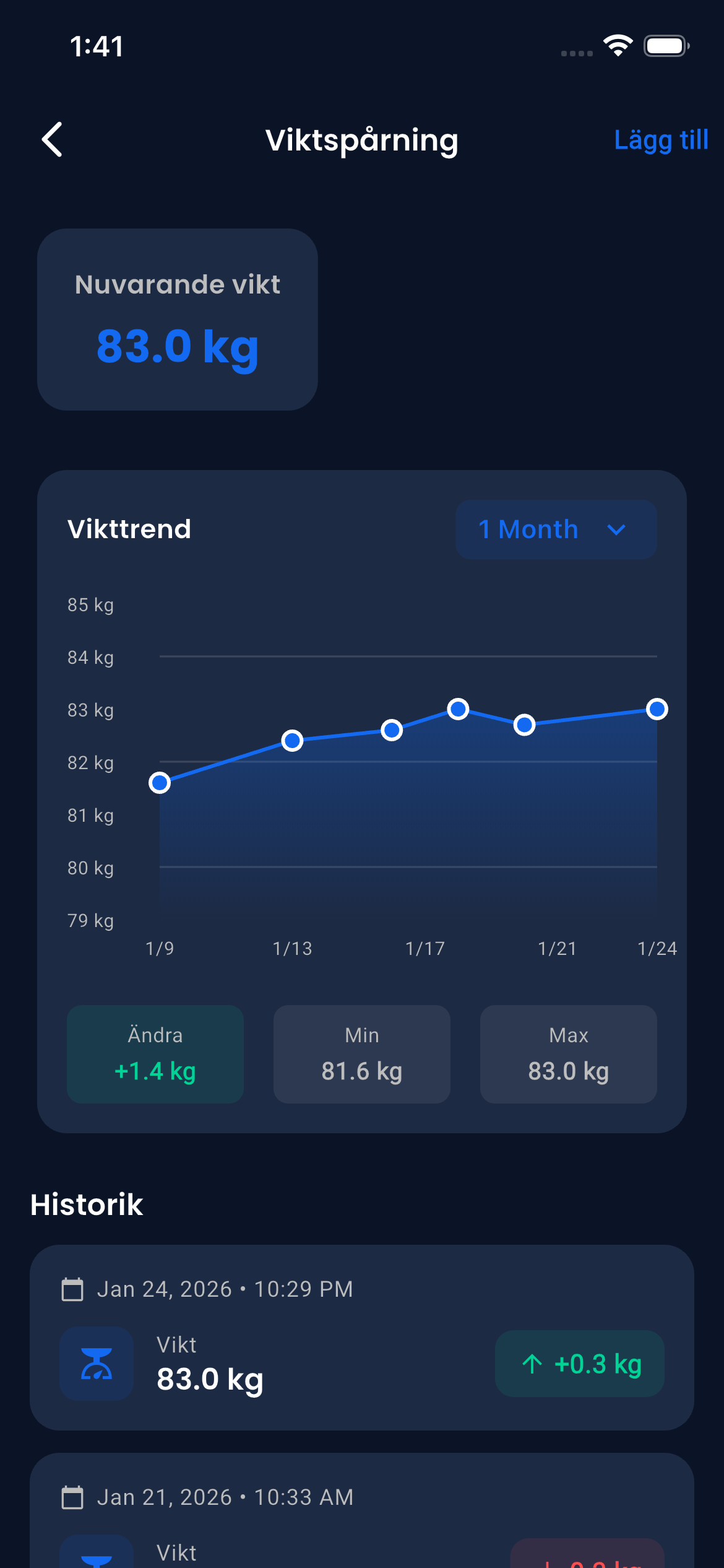 Emrius App Weight Tracker