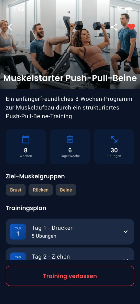 Emrius App - workout