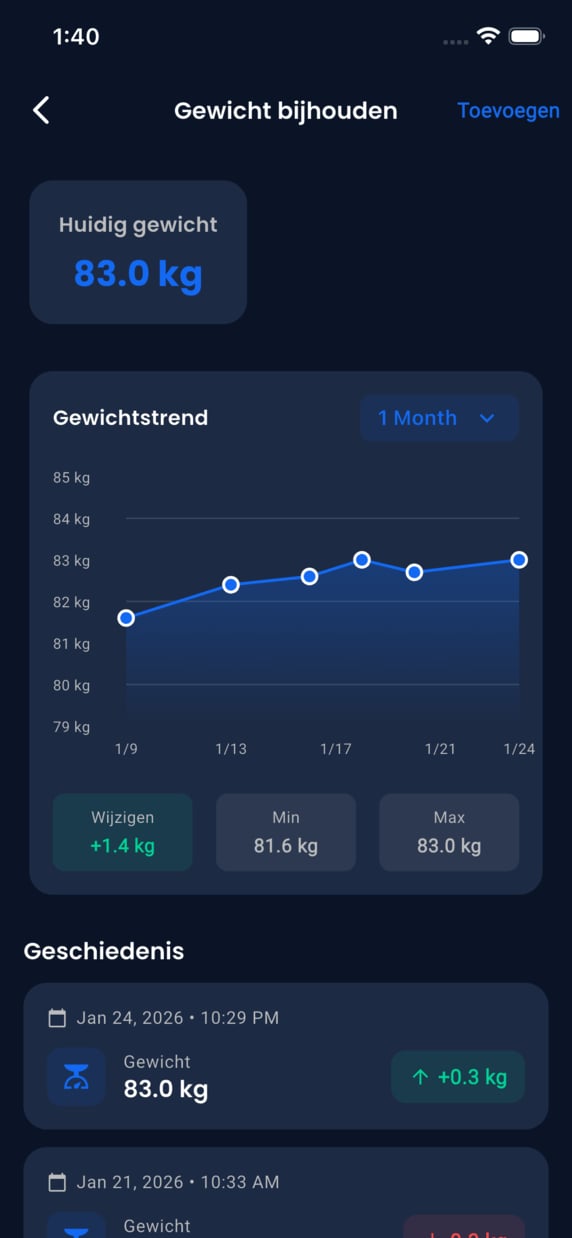 Emrius App - weight