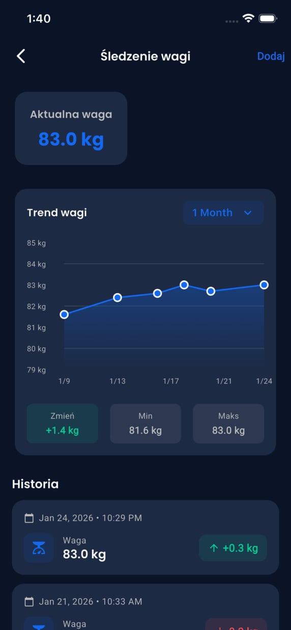 Emrius App - weight