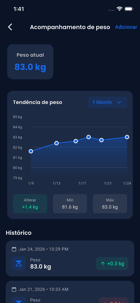 Emrius App - weight