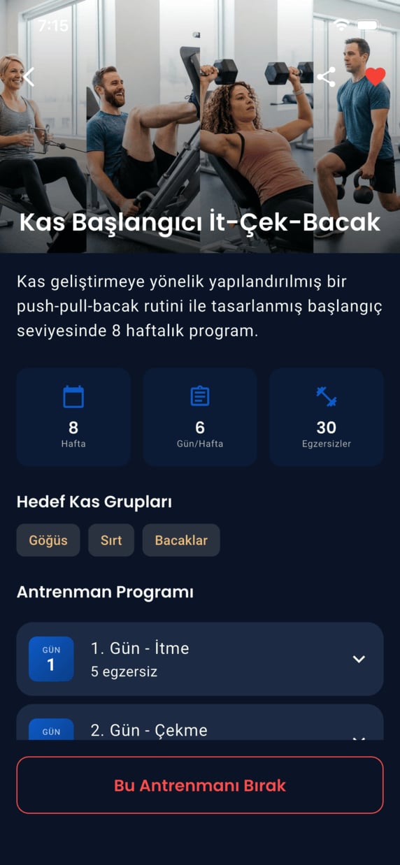 Emrius App - workout